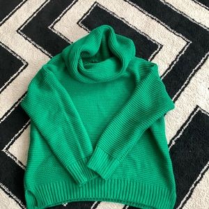 Green cowl neck sweater by vici